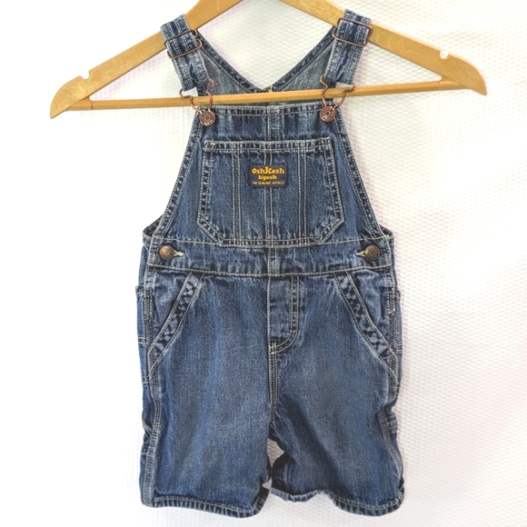 VTG Oshkosh Carpenter Denim Shortalls - 24M - Picture 2 of 6